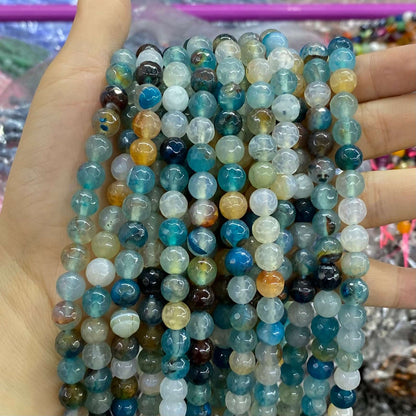 #2 Round Agate Beads 6mm/8mm/10mm
