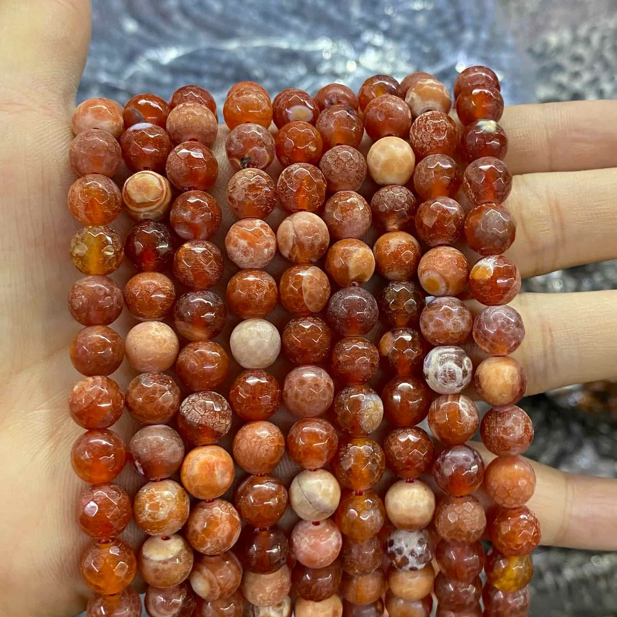 #2 Round Agate Beads 6mm/8mm/10mm