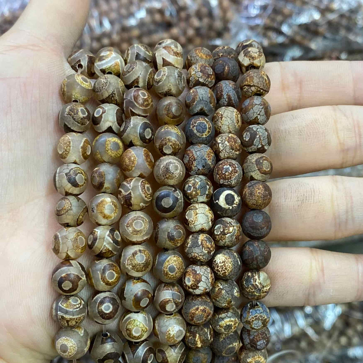 #2 Round Agate Beads 6mm/8mm/10mm
