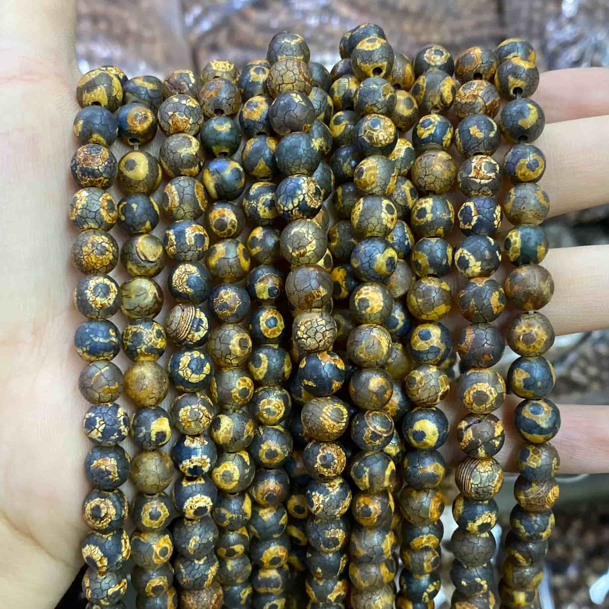 #2 Round Agate Beads 6mm/8mm/10mm
