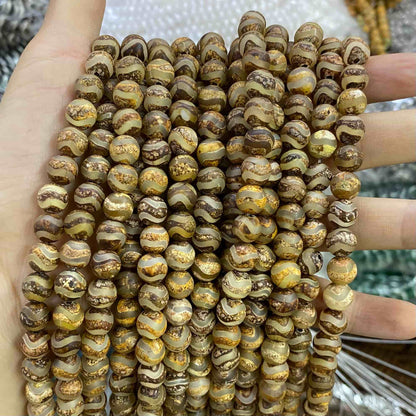 #2 Round Agate Beads 6mm/8mm/10mm
