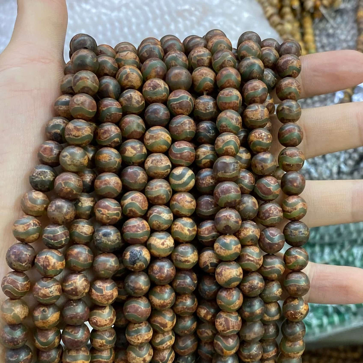 #2 Round Agate Beads 6mm/8mm/10mm
