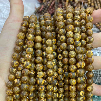 #2 Round Agate Beads 6mm/8mm/10mm