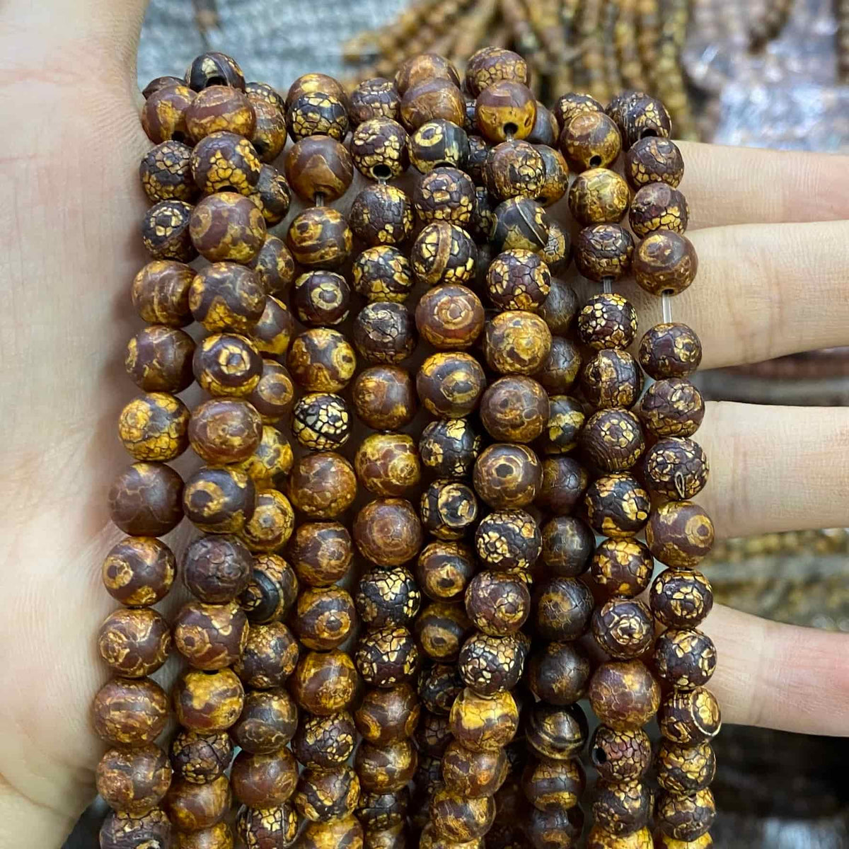 #2 Round Agate Beads 6mm/8mm/10mm