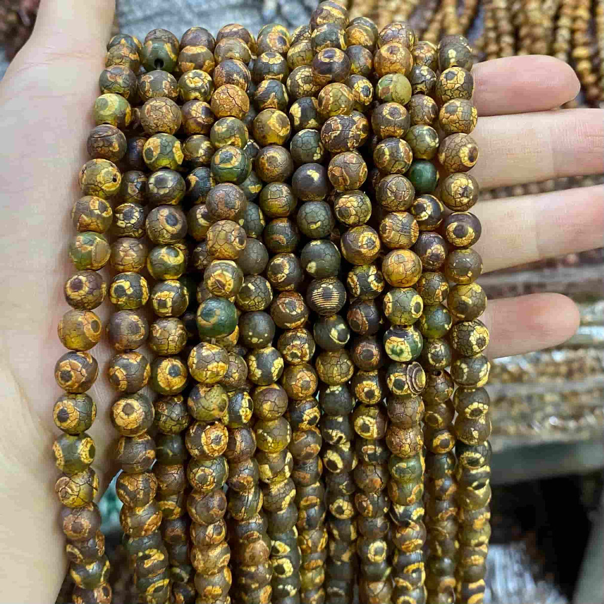 #2 Round Agate Beads 6mm/8mm/10mm