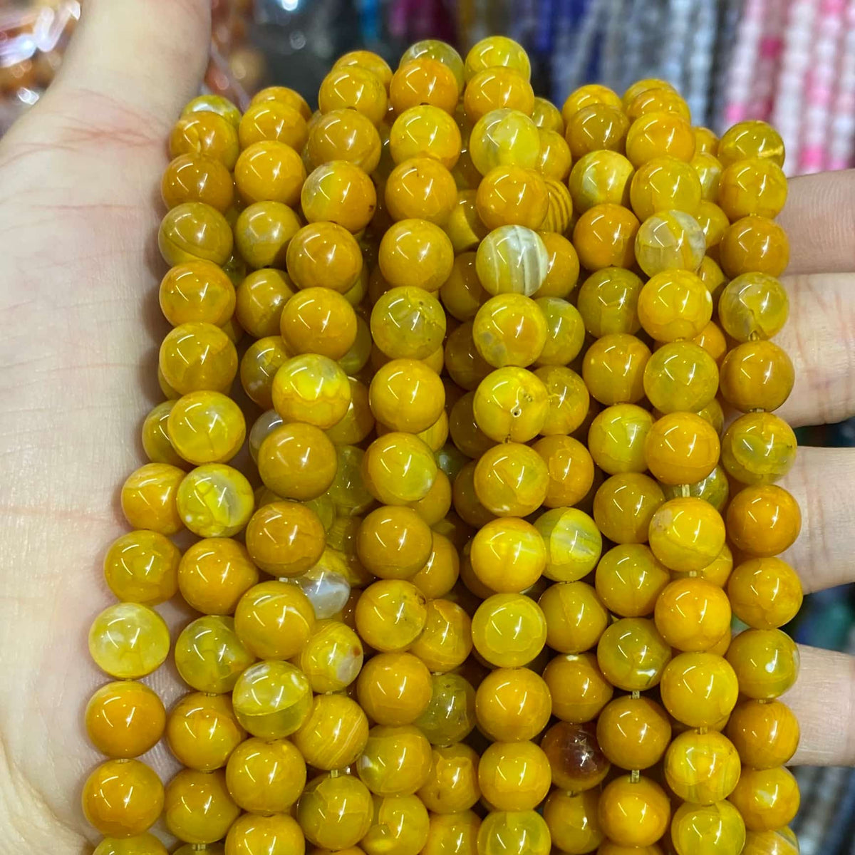 #2 Round Agate Beads 6mm/8mm/10mm