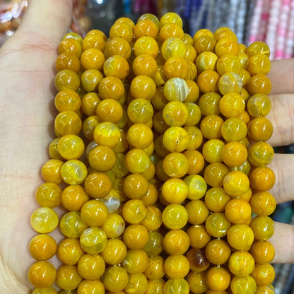 #2 Round Agate Beads 6mm/8mm/10mm