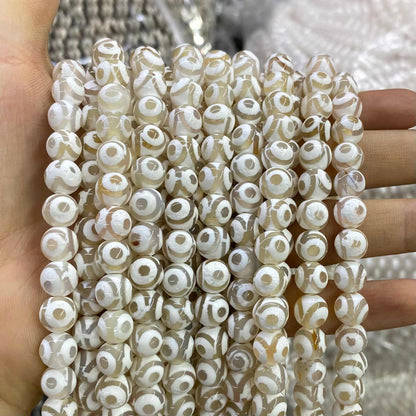 #2 Round Agate Beads 6mm/8mm/10mm