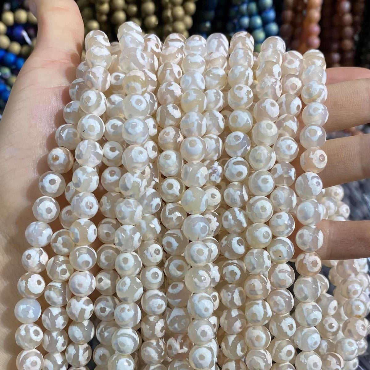 #2 Round Agate Beads 6mm/8mm/10mm