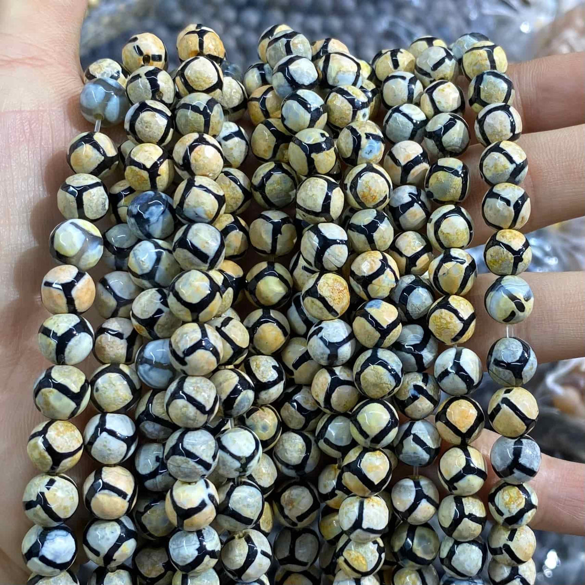 #2 Round Agate Beads 6mm/8mm/10mm