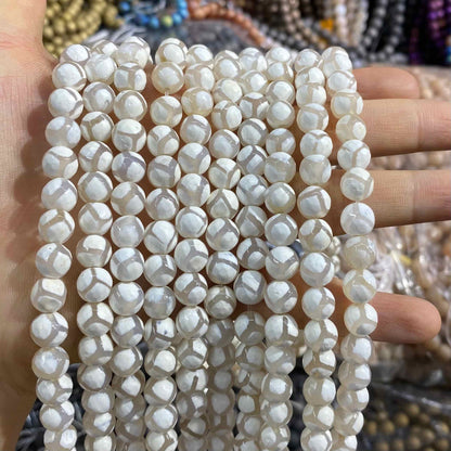 #2 Round Agate Beads 6mm/8mm/10mm