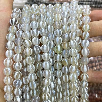 #2 Round Agate Beads 6mm/8mm/10mm