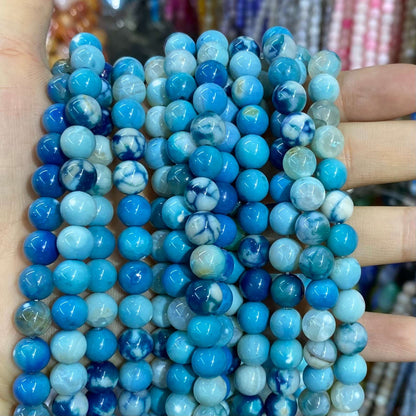 #2 Round Agate Beads 6mm/8mm/10mm