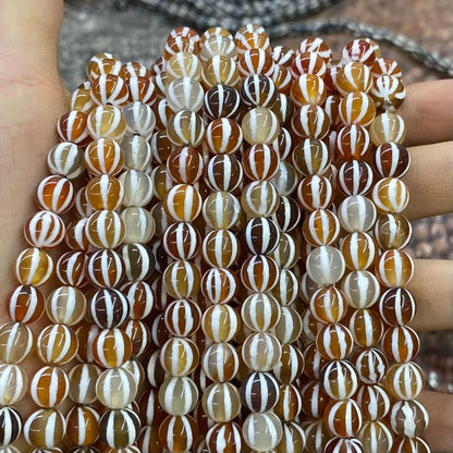 #2 Round Agate Beads 6mm/8mm/10mm