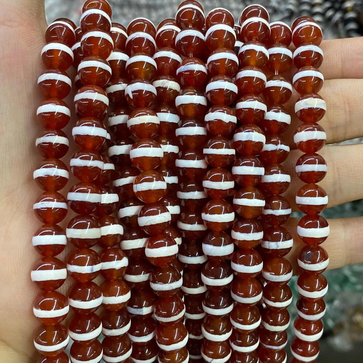 #2 Round Agate Beads 6mm/8mm/10mm
