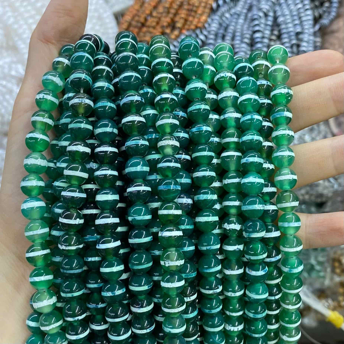 #2 Round Agate Beads 6mm/8mm/10mm