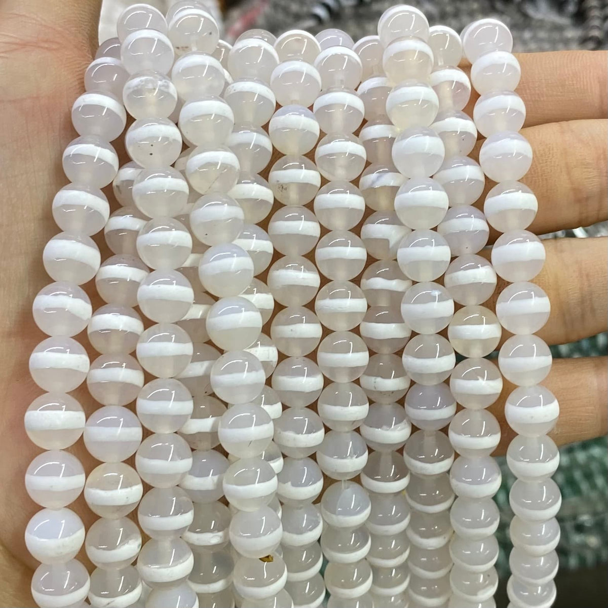 #2 Round Agate Beads 6mm/8mm/10mm