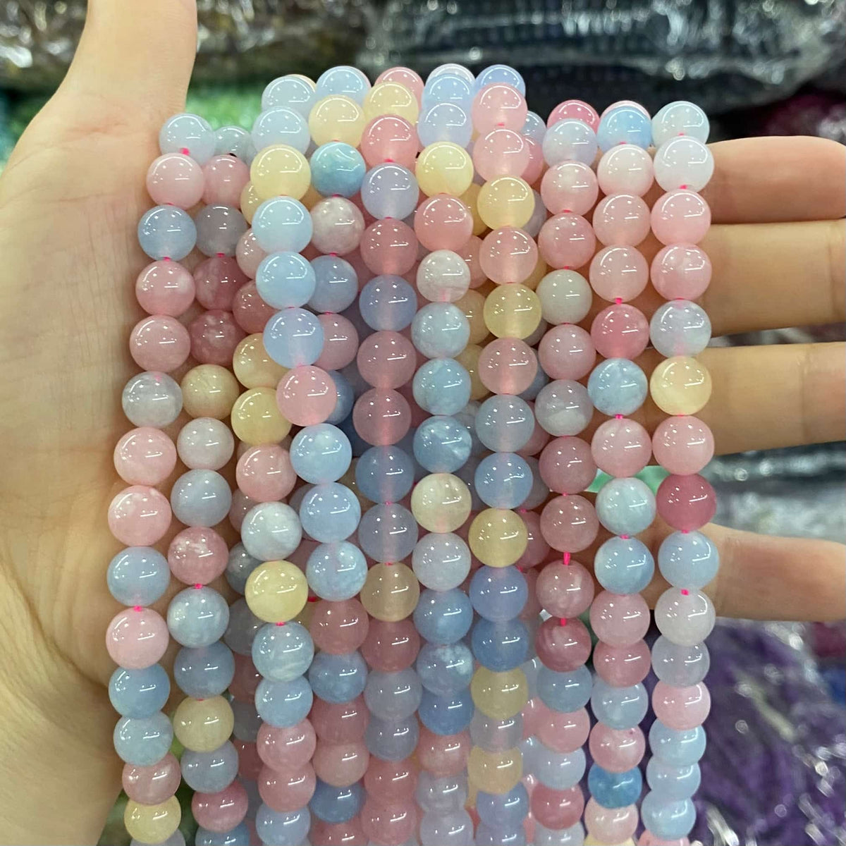 $1.99-8mm Color Jade Beads Round Smooth/Faceted Beads