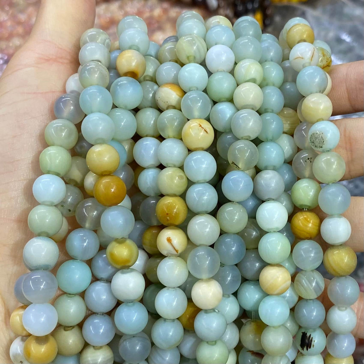 #2 Round Agate Beads 6mm/8mm/10mm