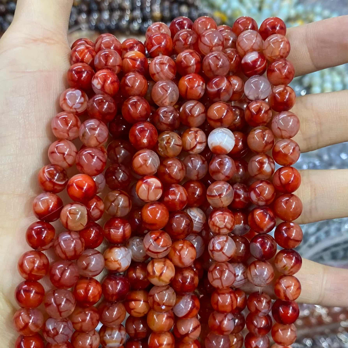 #2 Round Agate Beads 6mm/8mm/10mm