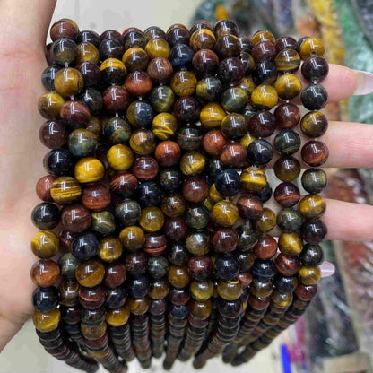 Round Smooth Beads Crystal/Quartz/Jasper/Agate 4mm 6mm 8mm 10mm