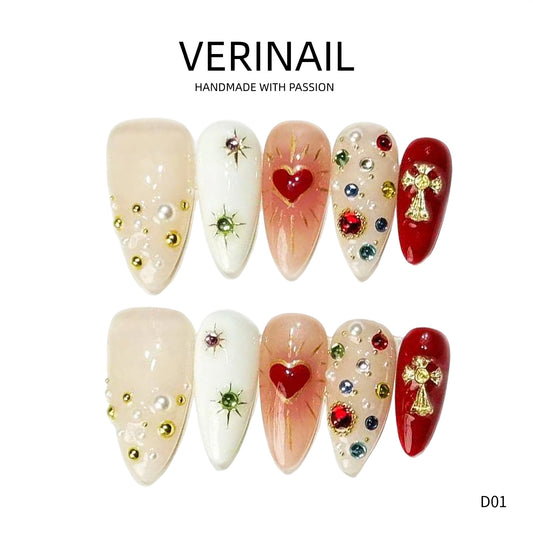 Press On Nails Almond-Medium-AM04