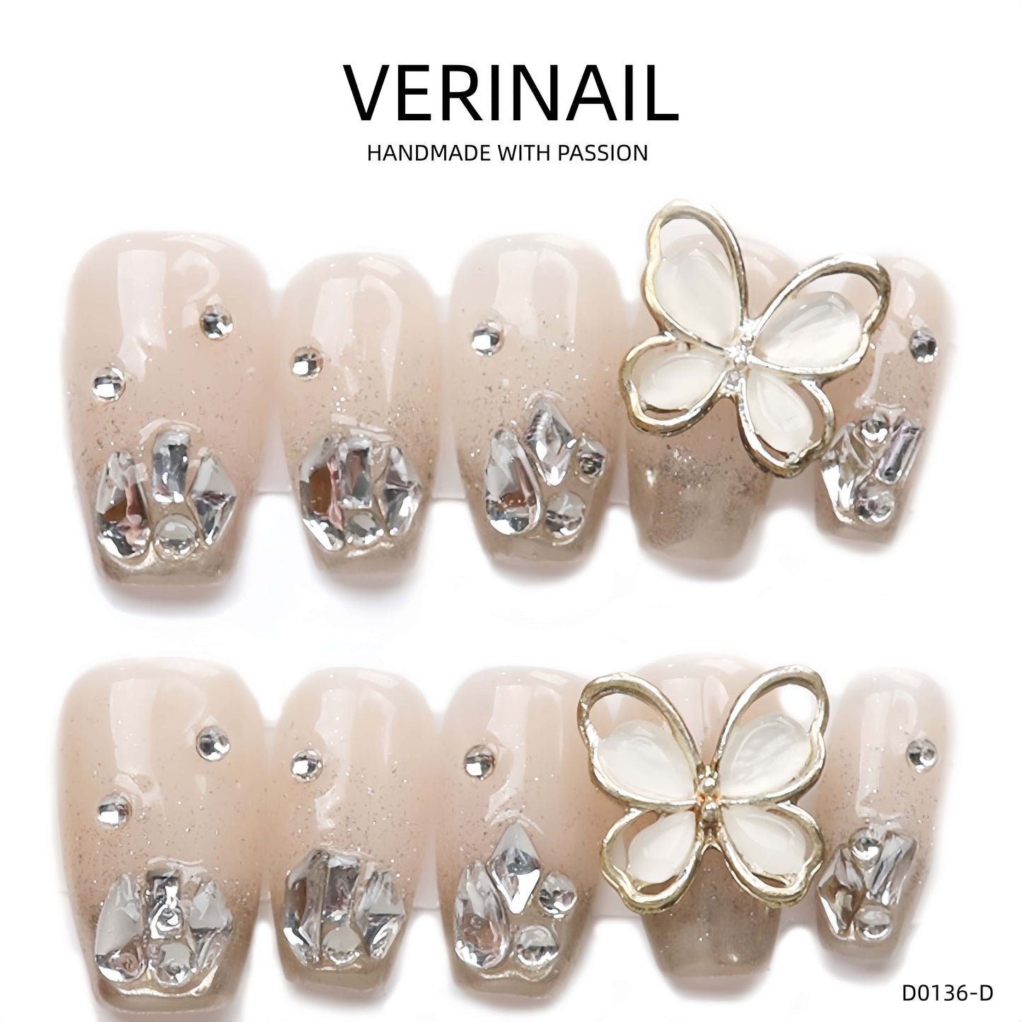 Press On Nails Color Silver SL01