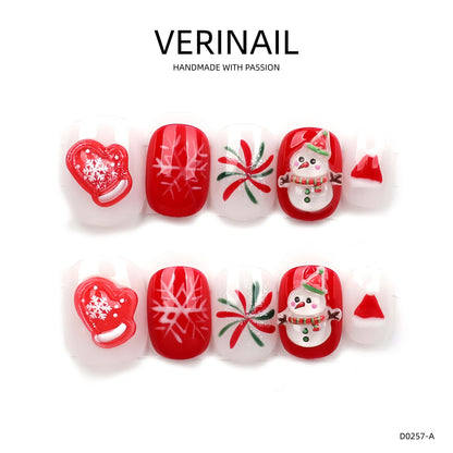 Press On Nails Color Red RD02