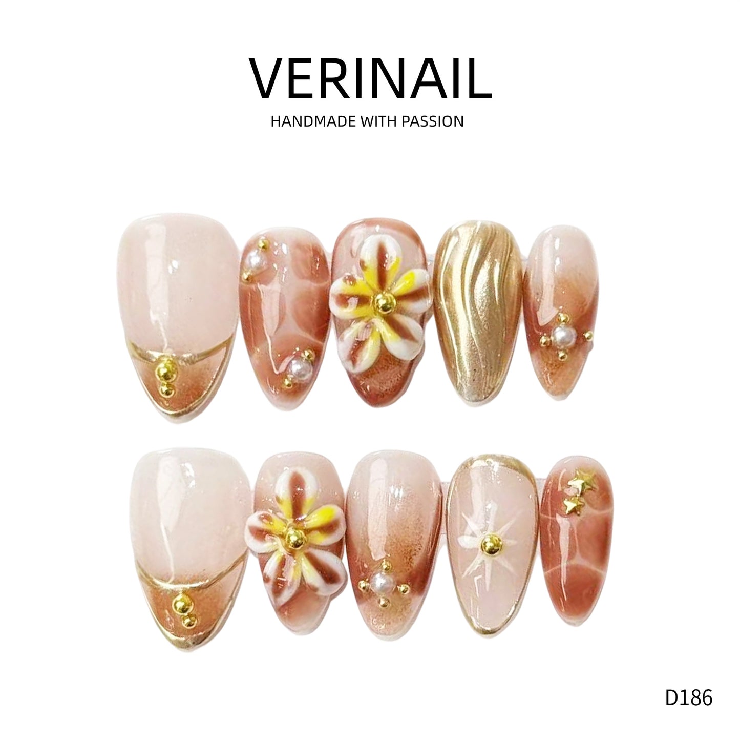 Press On Nails Almond-Medium-AM03