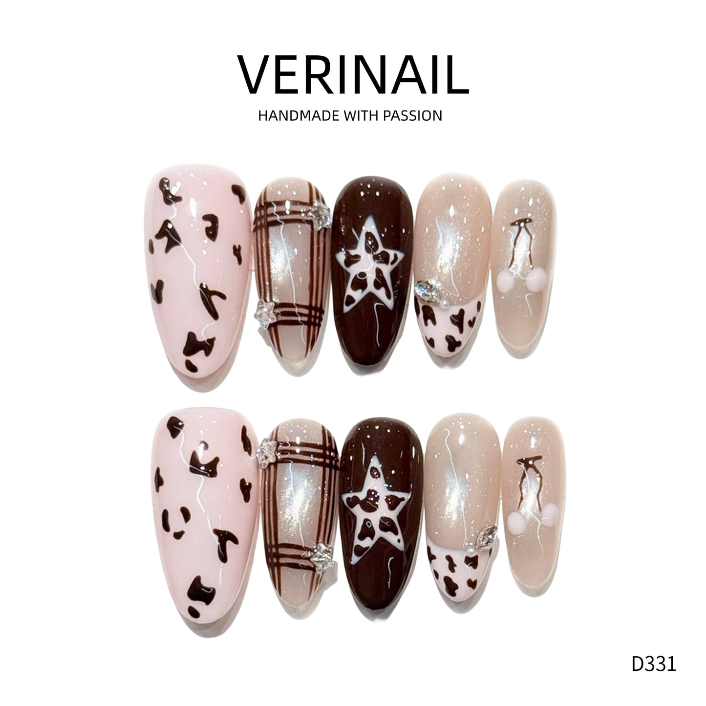 Press On Nails Almond-Medium-AM03