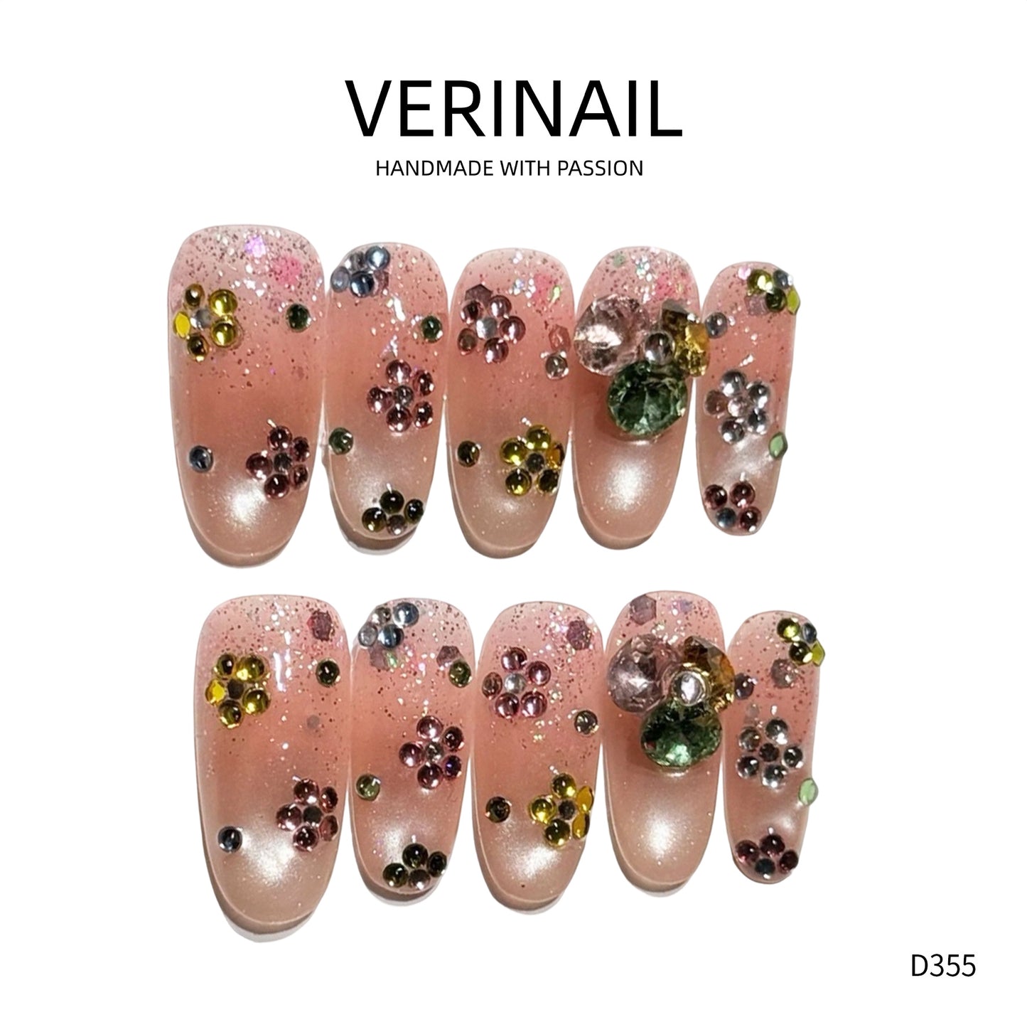 Press On Nails Almond-Medium-AM02