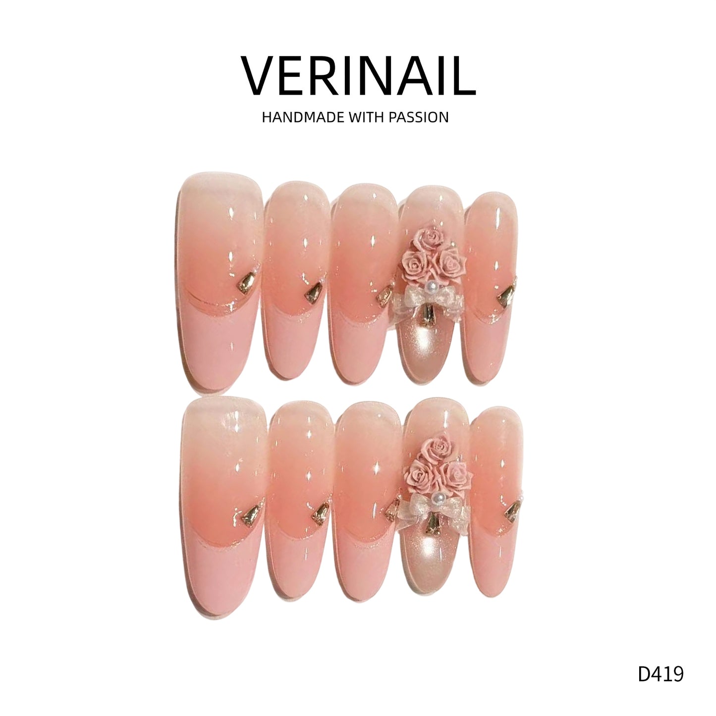 Press On Nails Almond-Long-AL01