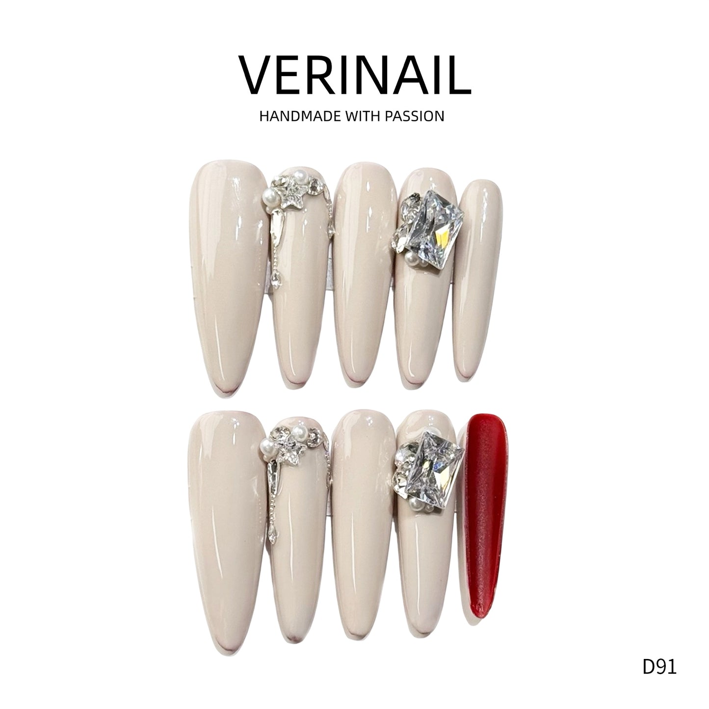 Press On Nails Almond-Long-AL01