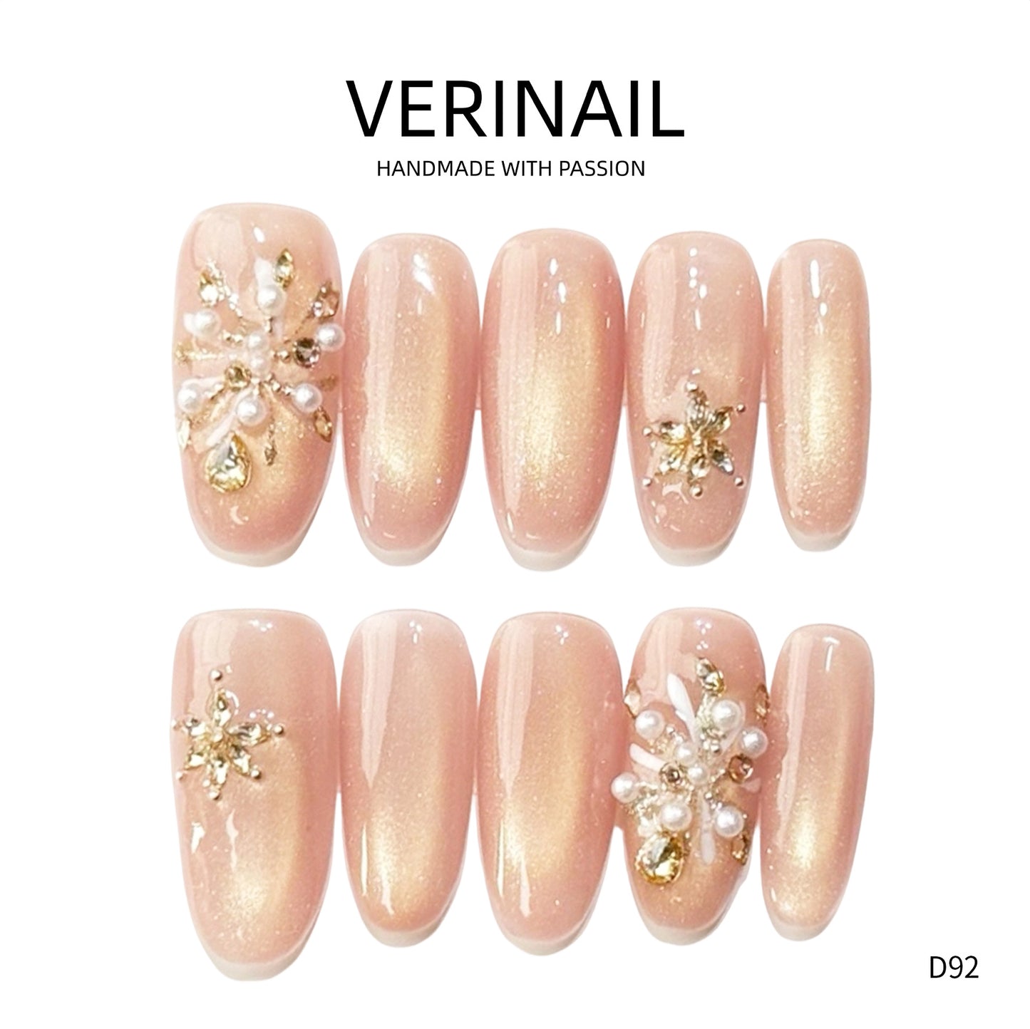 Press On Nails Almond-Long-AL01