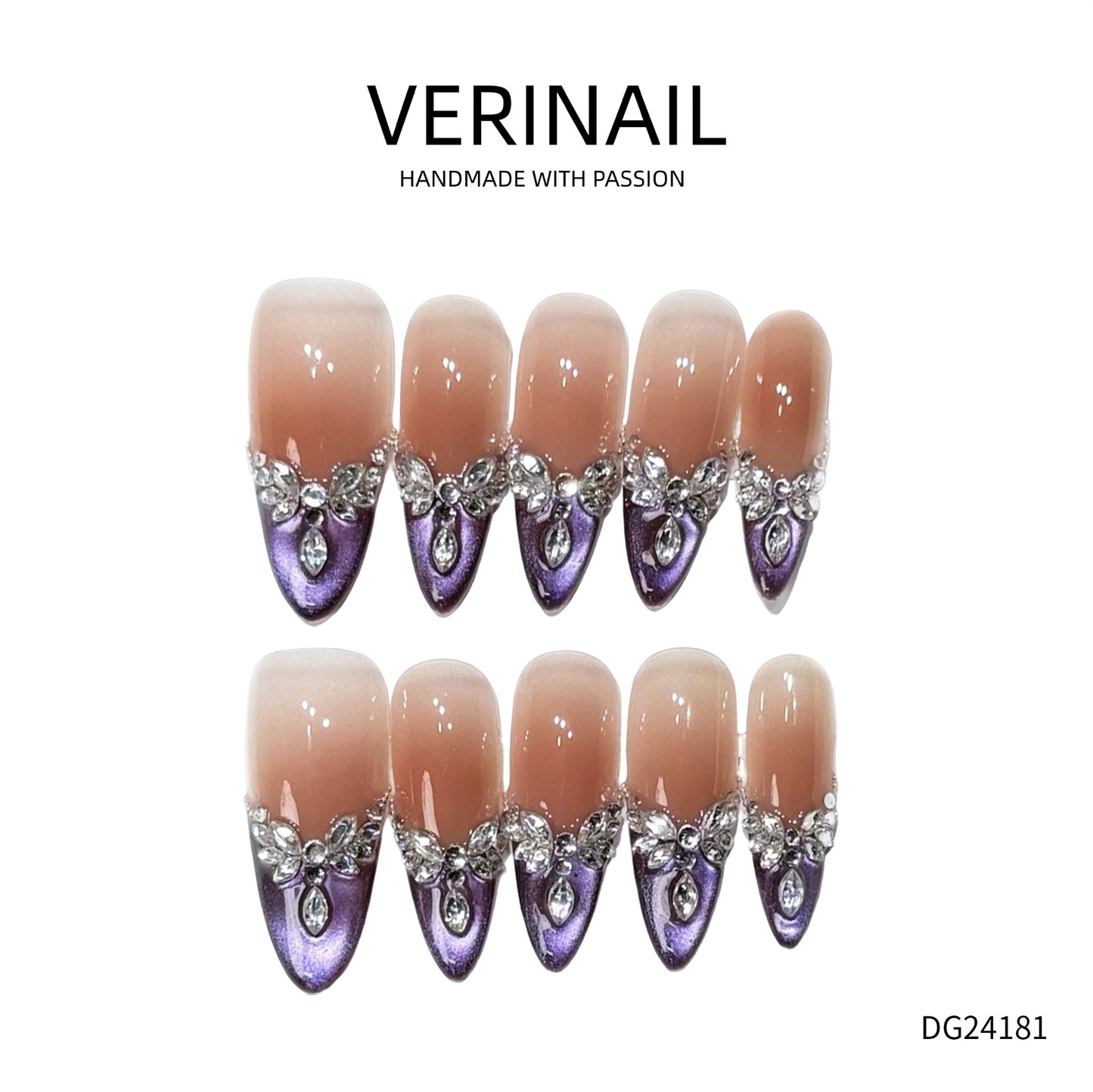 Press On Nails Almond-Medium-AM03