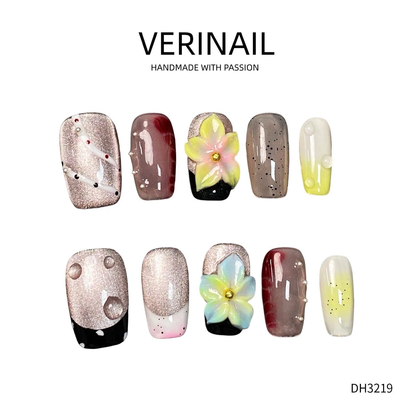 Press On Nails Color Yellow YW02