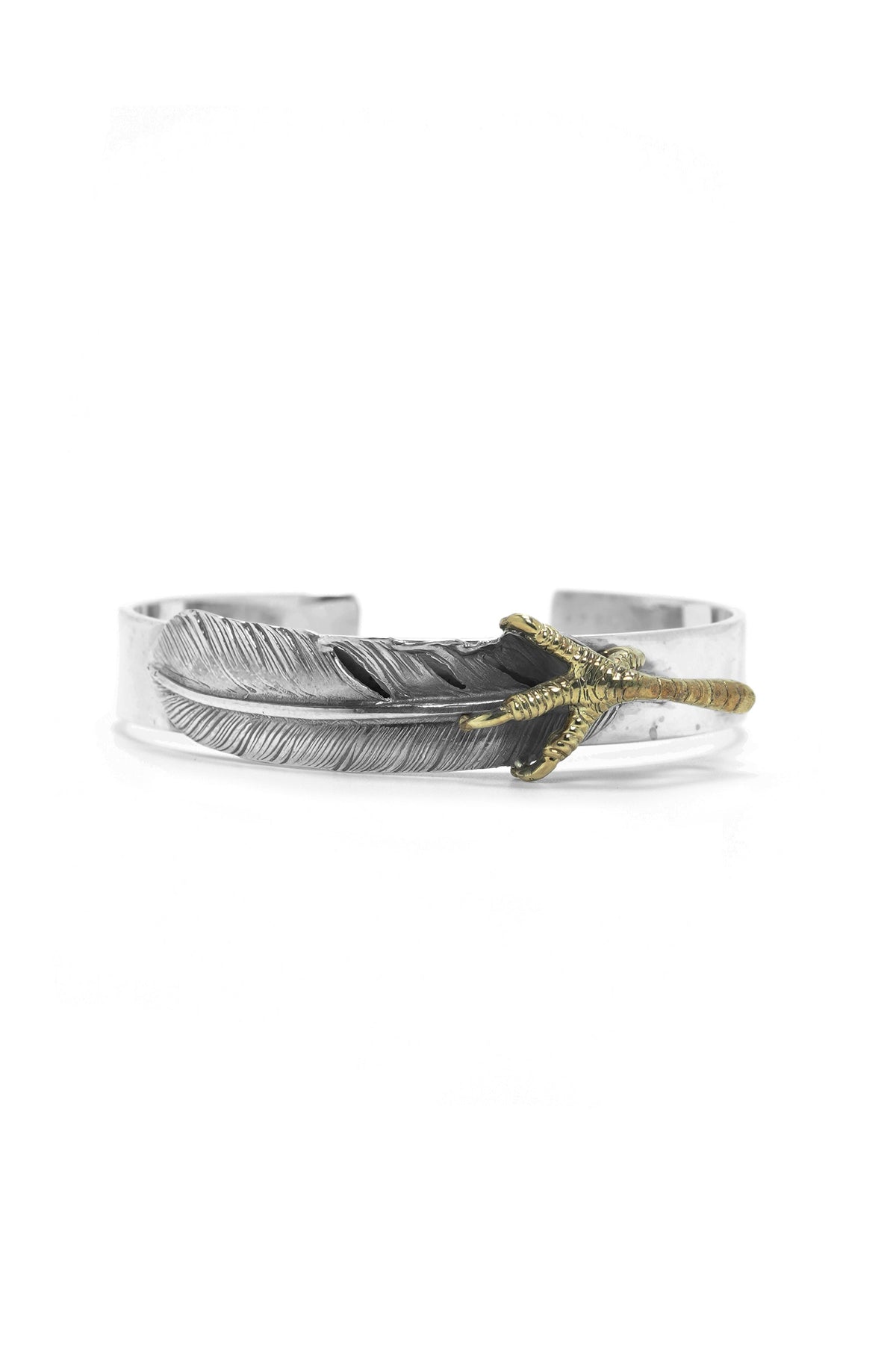 Takahashi Goro Feather Retro Sterling Silver Bangle
