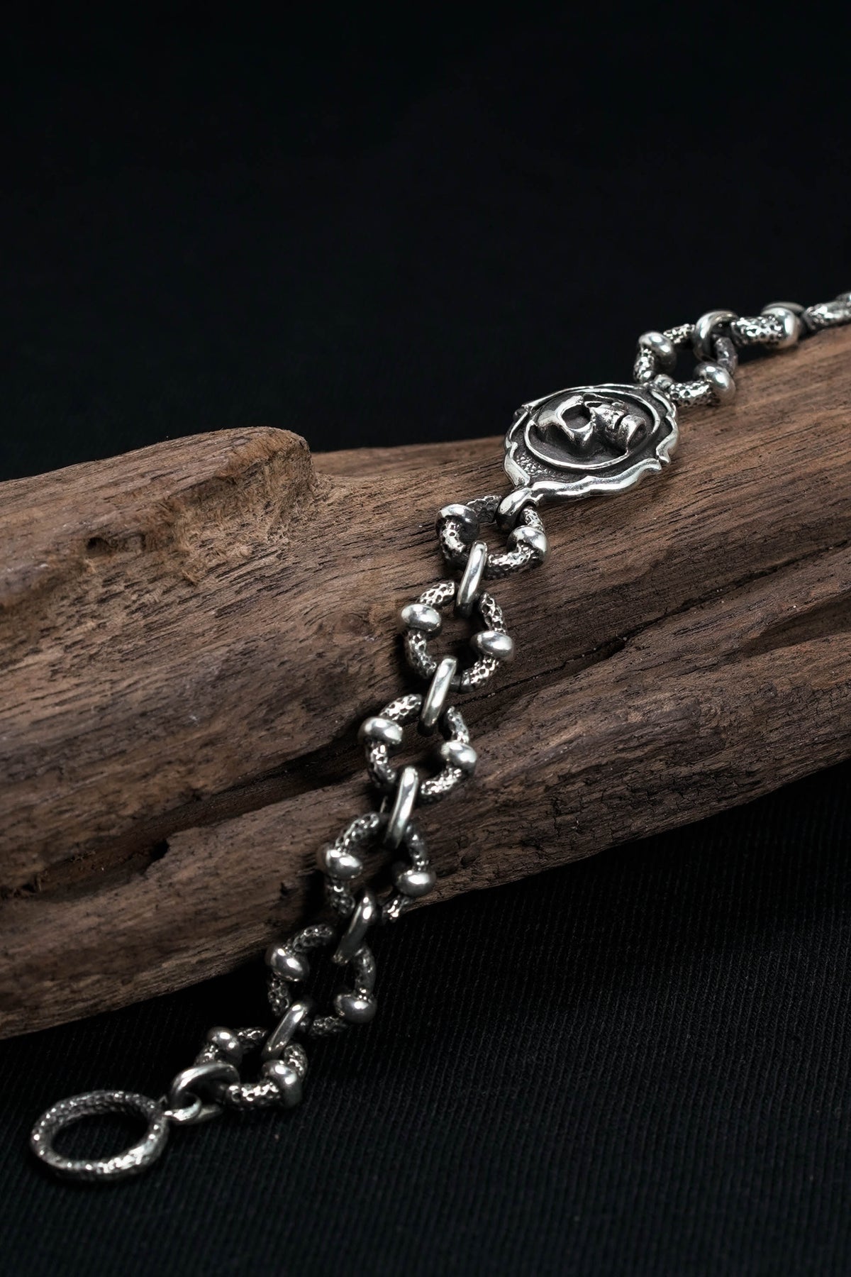 Retro Sterling Silver Chain Bracelet