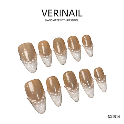 Press On Nails Almond-Long-AL01