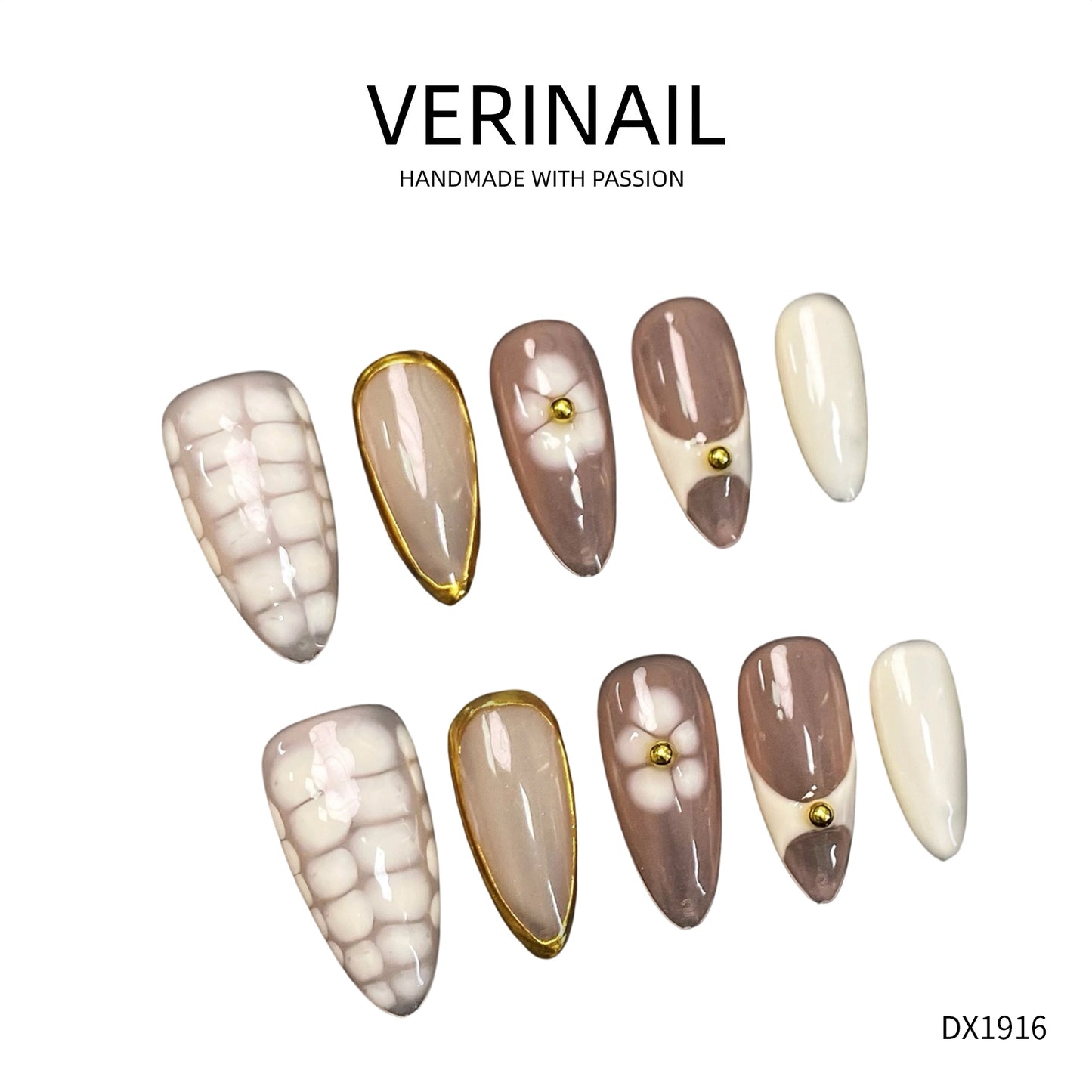 Press On Nails Almond-Long-AL01