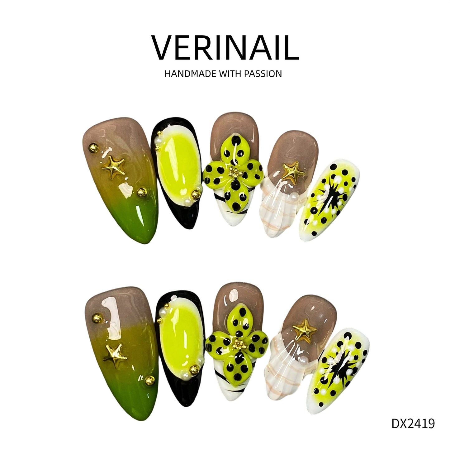 Press On Nails Almond-Medium-AM03