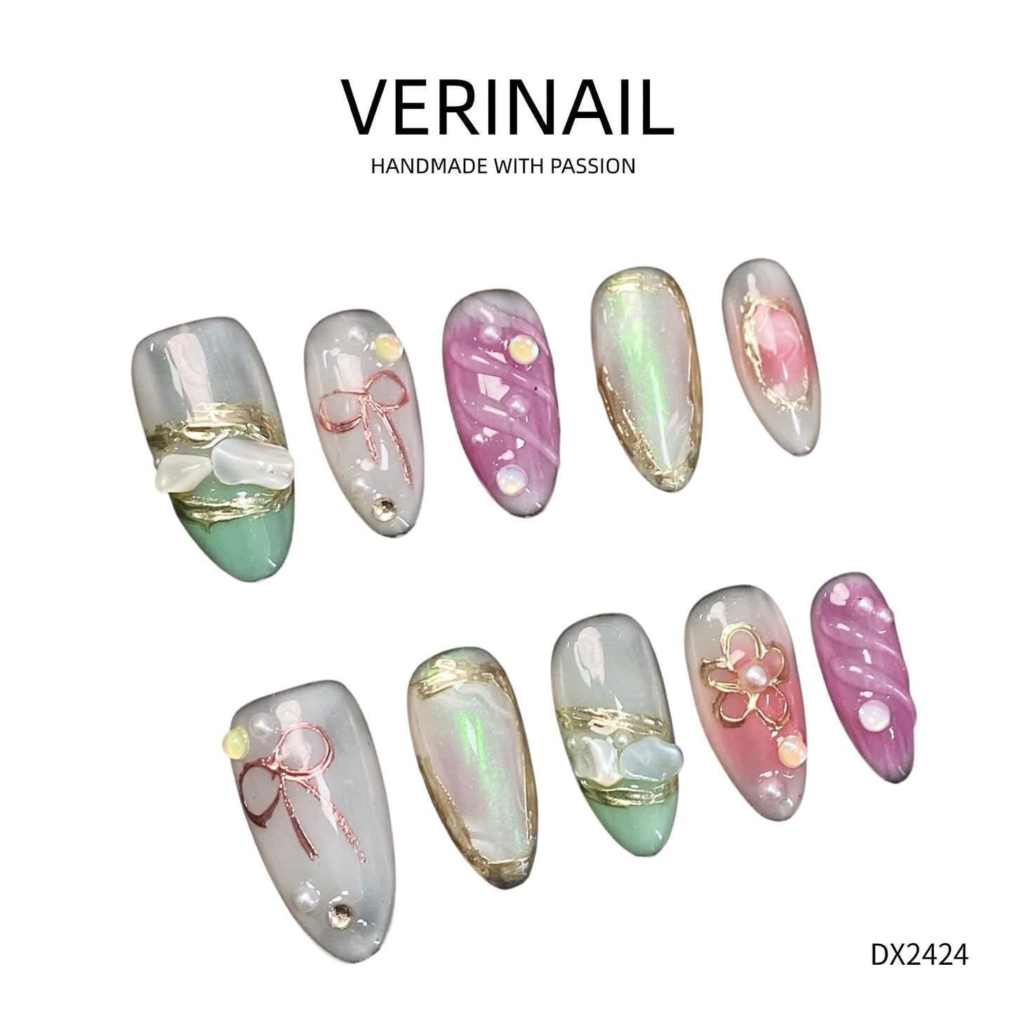 Press On Nails Almond-Medium-AM03