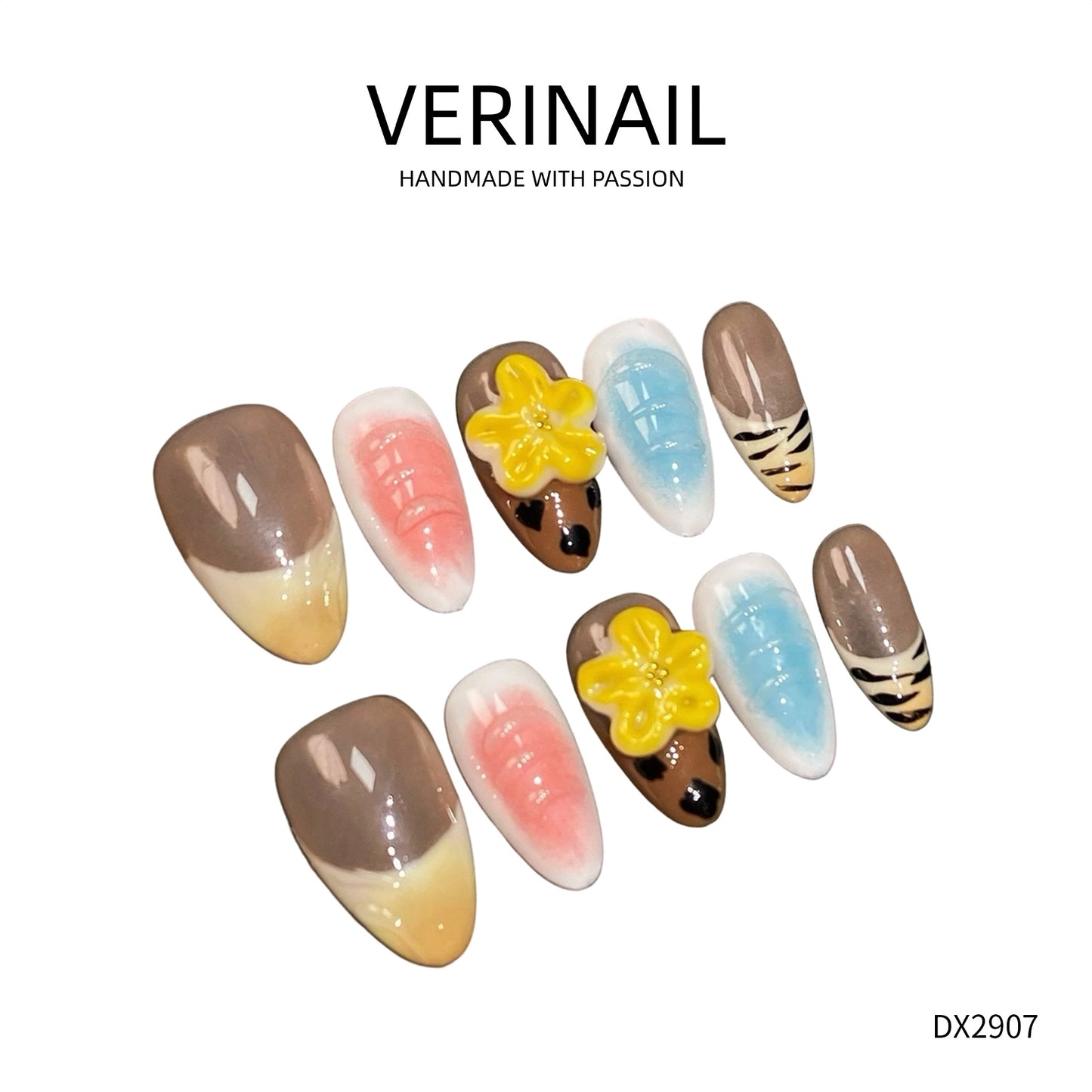 Press On Nails Color Yellow YW03