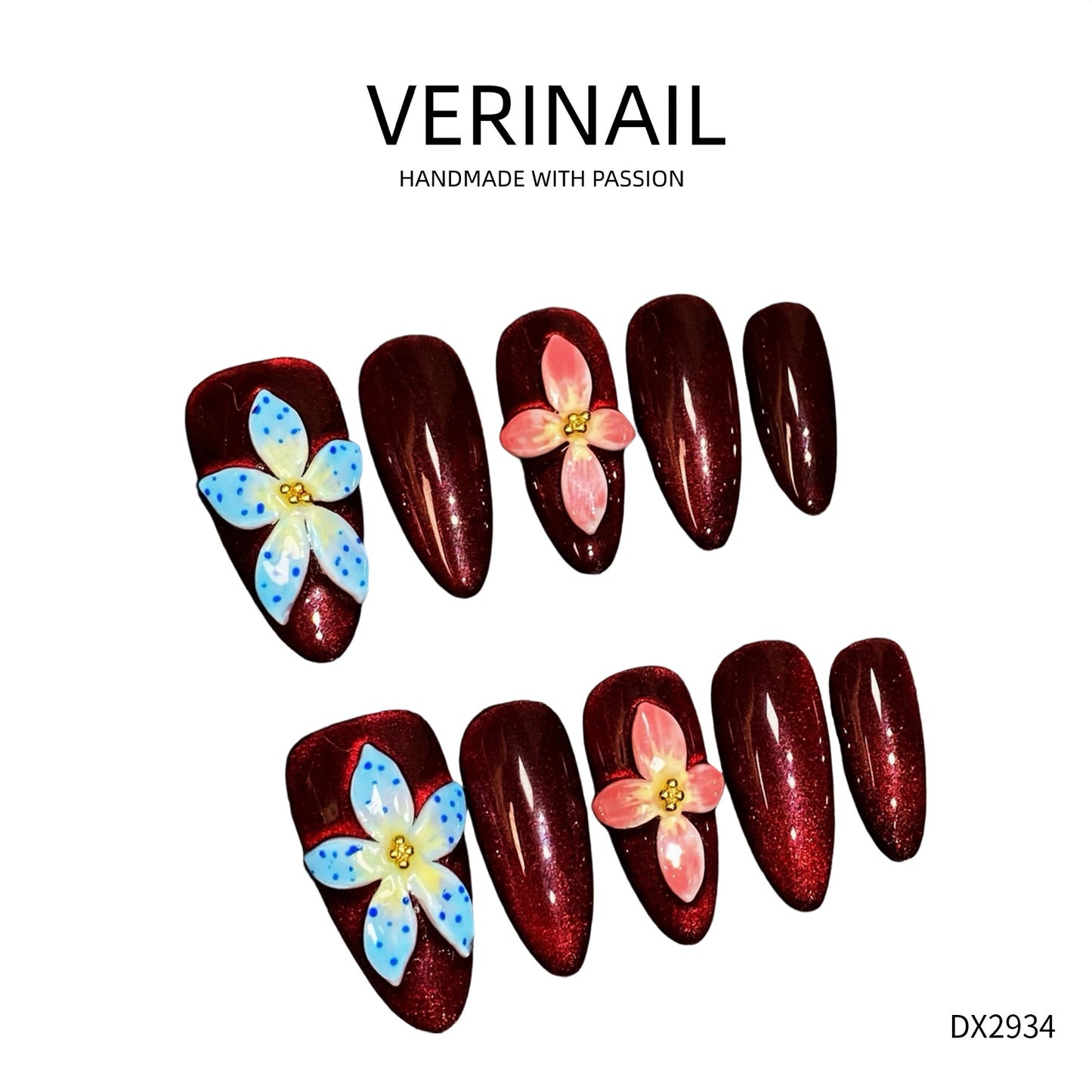 Press On Nails Color Red RD05