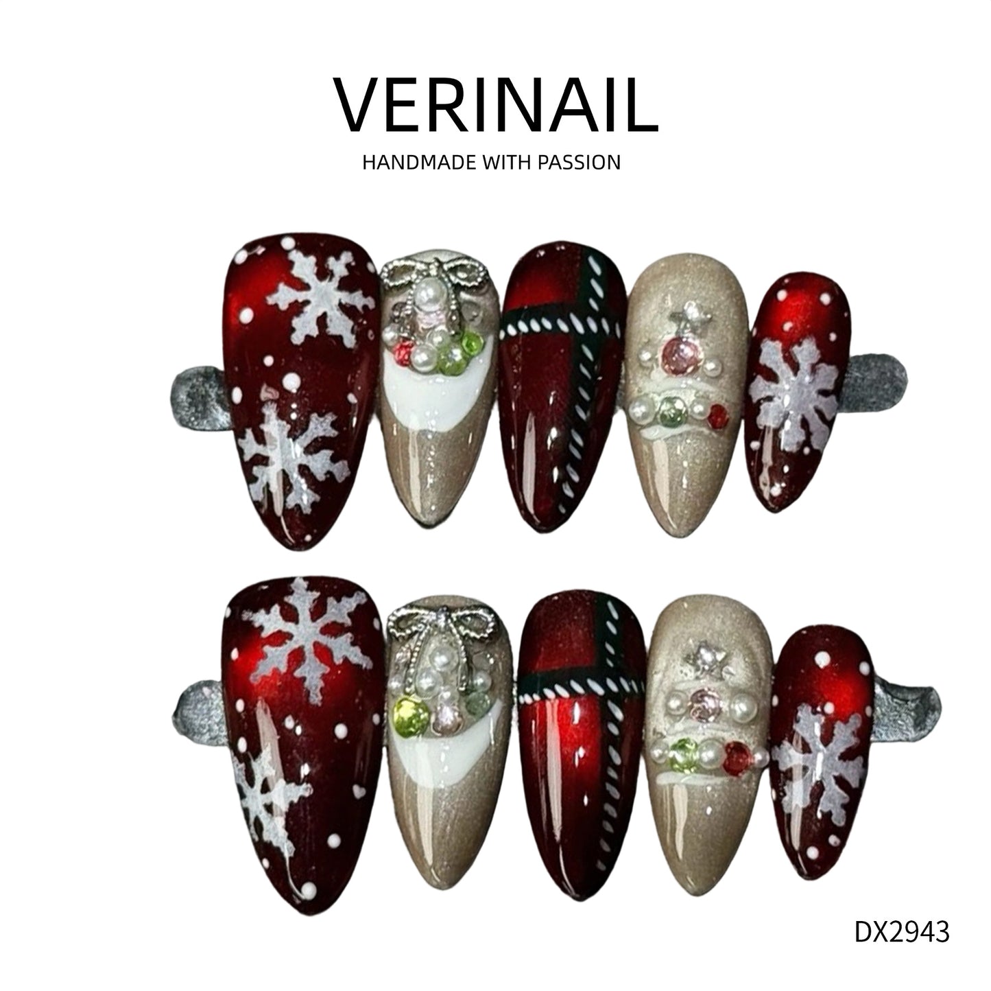 Press On Nails Color Red RD04