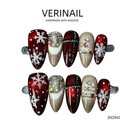 Press On Nails Color Red RD04