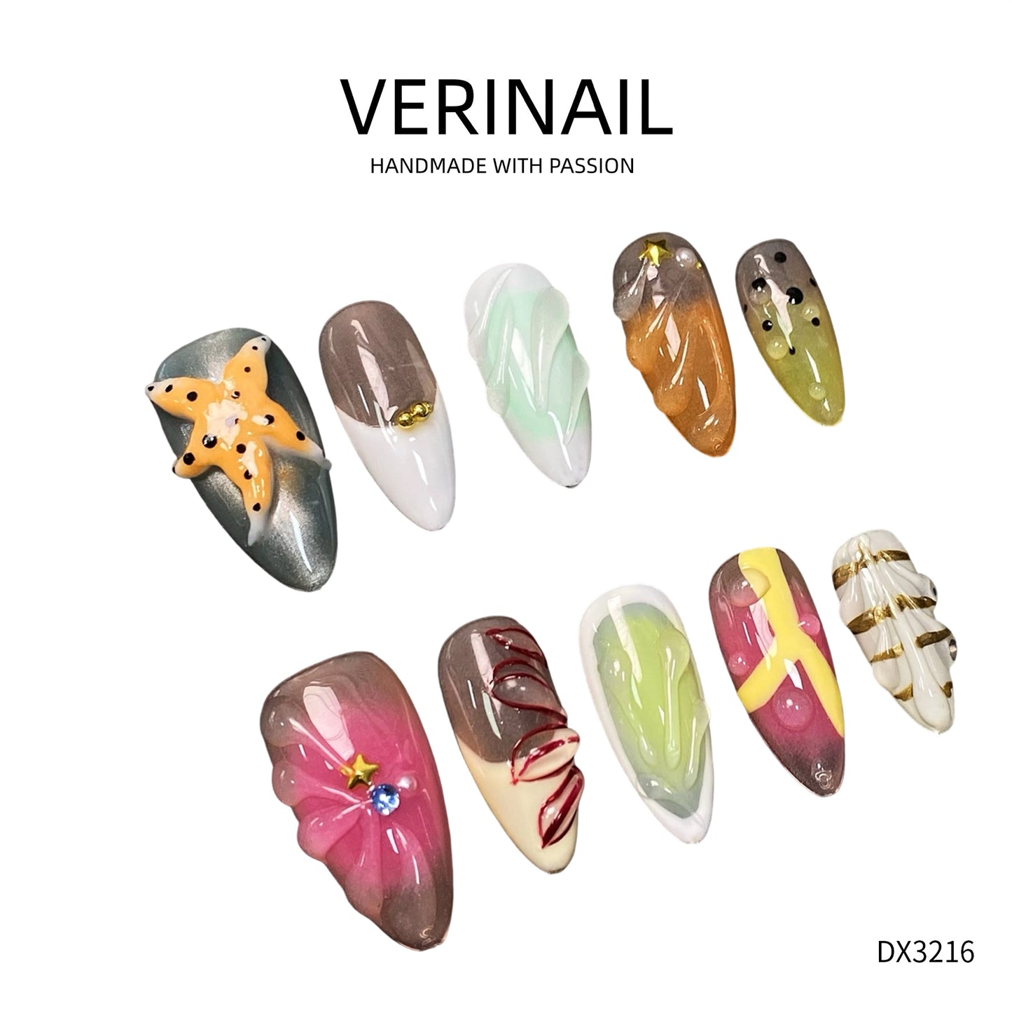 Press On Nails Color Yellow YW02
