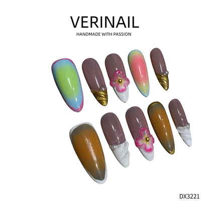 Press On Nails Almond-Medium-AM04
