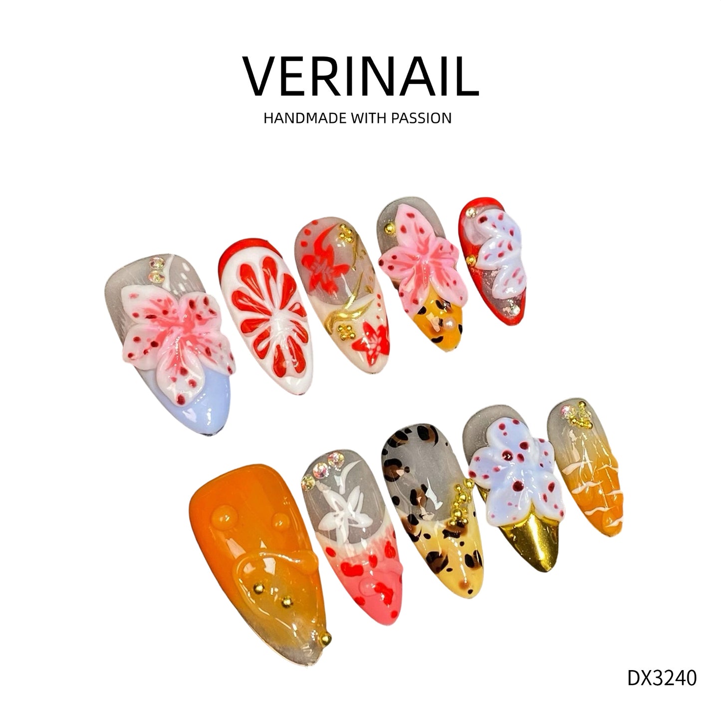 Press On Nails Style 3D TD04