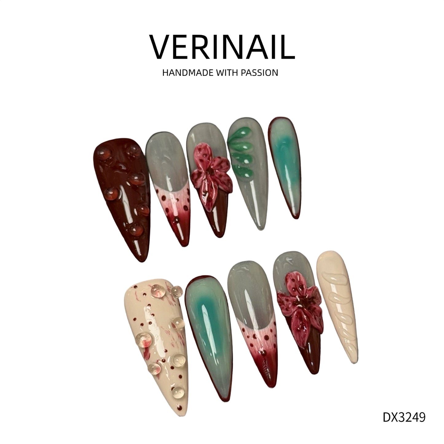 Press On Nails Almond-Long-AL02